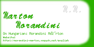 marton morandini business card